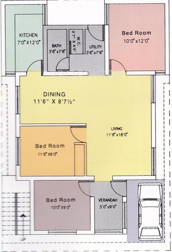 Ideal Anam Enclave (3BHK+1T (1,500 sq ft) 1500 sq ft)