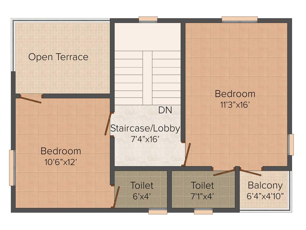 Trellis Topaz (3BHK+3T (1,372 sq ft) 1372 sq ft)