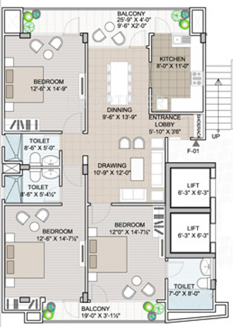 Unique Boulevard (3BHK+3T (1,765 sq ft) 1765 sq ft)