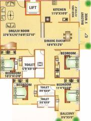 Kalyan Sampat Gardens (4BHK+3T (2,643 sq ft) 2643 sq ft)