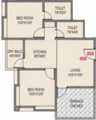 Unecha Sai Srushti (2BHK+2T (777 sq ft) 777 sq ft)