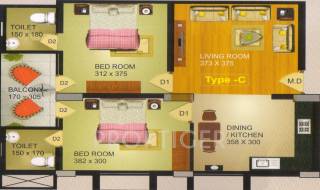 Golden Metro (2BHK+2T (898 sq ft) 898 sq ft)  Golden Metro (2BHK+2T (898 sq ft) 898 sq ft)