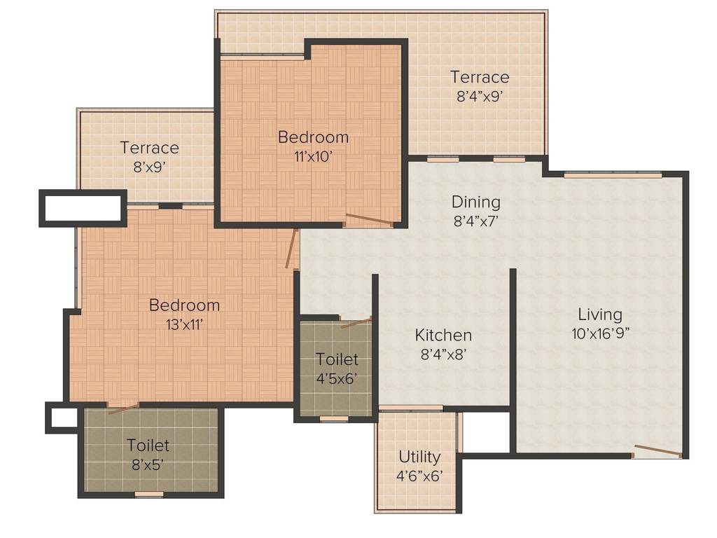 Freebird Green Spirit (2BHK+2T (1,043 sq ft) 1043 sq ft)