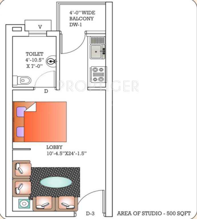 NK Gowlok Dham (1BHK+1T (500 sq ft) 500 sq ft)