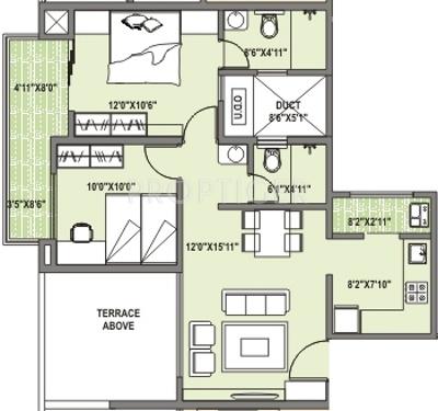 Concord Prima Domus (2BHK+2T (914 sq ft) 914 sq ft) Concord Prima Domus (2BHK+2T (914 sq ft) 914 sq ft)