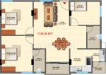 Purva Apurva Elite (2BHK+2T (1,130 sq ft) + Study Room 1130 sq ft) Purva Apurva Elite (2BHK+2T (1,130 sq ft) + Study Room 1130 sq ft)