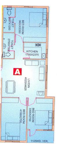 GM Meena View (3BHK+2T (1,129 sq ft) 1129 sq ft)