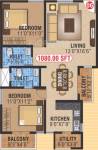 NCN Gold (2BHK+2T (1,080 sq ft) 1080 sq ft)