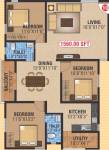 NCN Gold (3BHK+2T (1,560 sq ft) 1560 sq ft)