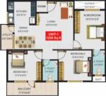 SG SG Residency (3BHK+2T (1,250 sq ft) 1250 sq ft)