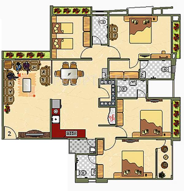 Happy Home Residency (4BHK+4T (2,525 sq ft) 2525 sq ft)