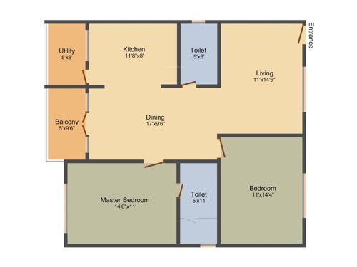 Smaran Gardens (2BHK+2T (1,210 sq ft) 1210 sq ft)