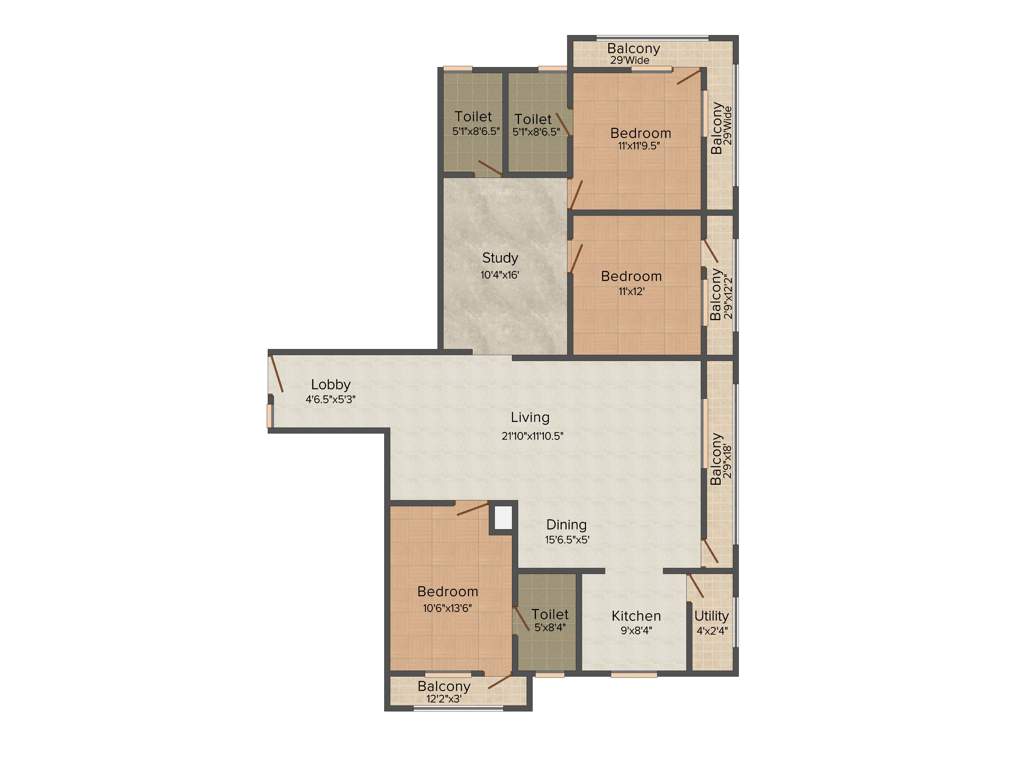 Vestaa Sai Krupa (3BHK+3T (1,848 sq ft) 1848 sq ft)