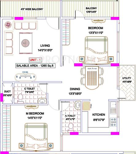 Alisha Defence Paradise (2BHK+2T (1,265 sq ft) 1265 sq ft) Alisha Defence Paradise (2BHK+2T (1,265 sq ft) 1265 sq ft)