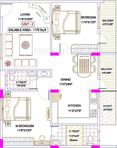 Alisha Defence Paradise (2BHK+2T (1,175 sq ft) 1175 sq ft) Alisha Defence Paradise (2BHK+2T (1,175 sq ft) 1175 sq ft)