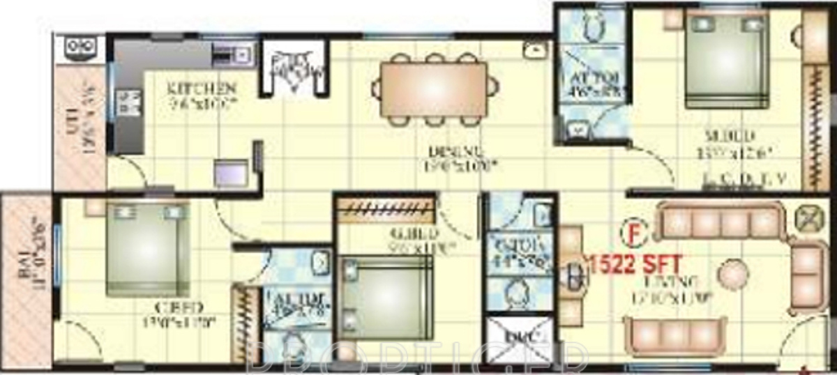 Vaishnavi Prakash Emerald (3BHK+3T (1,522 sq ft) 1522 sq ft) Vaishnavi Prakash Emerald (3BHK+3T (1,522 sq ft) 1522 sq ft)