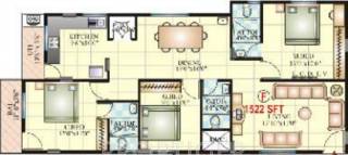 Vaishnavi Prakash Emerald (3BHK+3T (1,522 sq ft) 1522 sq ft) Vaishnavi Prakash Emerald (3BHK+3T (1,522 sq ft) 1522 sq ft)