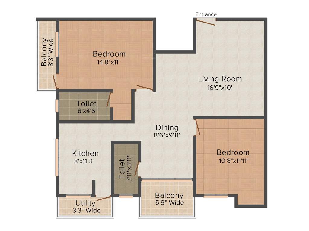 Selvaganesh SG Sereno (2BHK+2T (1,201 sq ft) 1201 sq ft)