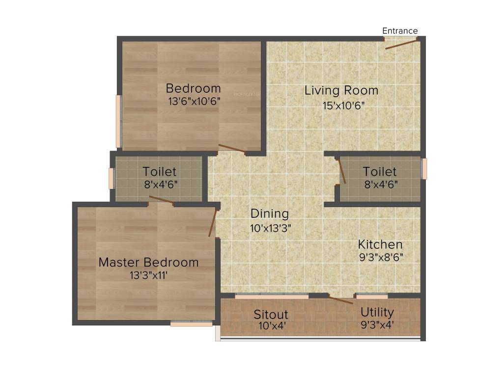 Prathamaa Shree Manor (2BHK+2T (1,095 sq ft) 1095 sq ft)