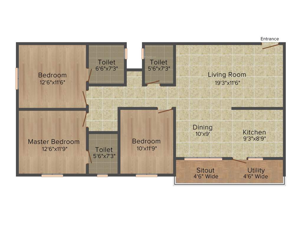 Prathamaa Shree Manor (3BHK+3T (1,520 sq ft) 1520 sq ft)