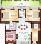 Krish City Phase 1 (2BHK+2T (1,360 sq ft) 1360 sq ft)