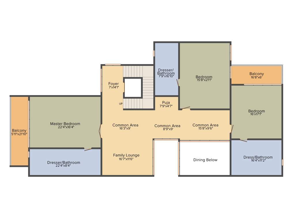 Wave Belleville Park (5BHK+4T (10,000 sq ft)   Servant Room 10000 sq ft)