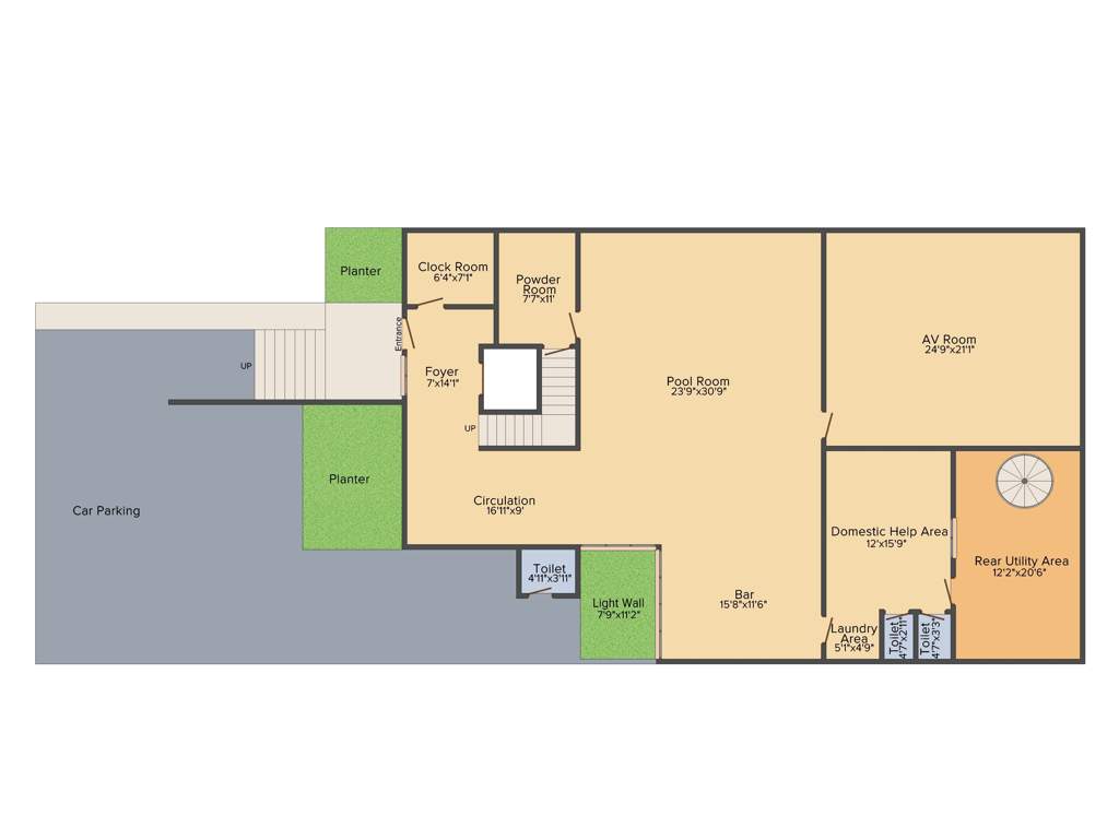 Wave Belleville Park (5BHK+4T (10,000 sq ft)   Servant Room 10000 sq ft)