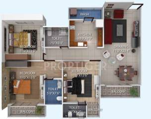 Windsor Aralia (3BHK+2T (1,409 sq ft) 1409 sq ft) Windsor Aralia (3BHK+2T (1,409 sq ft) 1409 sq ft)