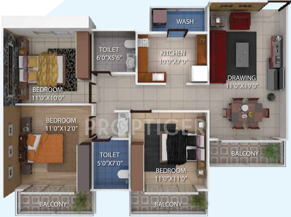 Windsor Aralia (3BHK+2T (1,583 sq ft) 1583 sq ft) Windsor Aralia (3BHK+2T (1,583 sq ft) 1583 sq ft)