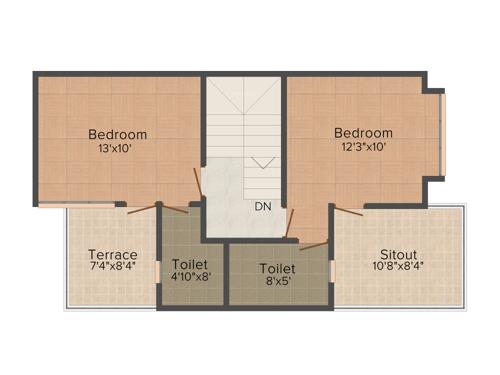 Ultimate Construction English Villas 3BHK+3T (1,400 sq ft)