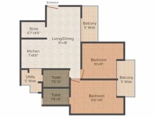 Jyoti Residency (2BHK+2T (975 sq ft) 975 sq ft) Jyoti Residency (2BHK+2T (975 sq ft) 975 sq ft)