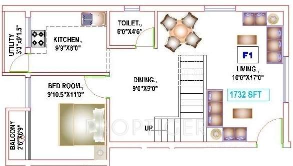 Yogi Merinaa (3BHK+3T (1,732 sq ft) 1732 sq ft)