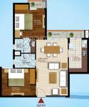 Ansal Olympus Lake View (2BHK+2T (1,182 sq ft) 1182 sq ft)