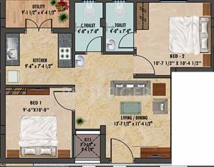 Ranga Gomathi (2BHK+2T (903 sq ft) 903 sq ft) Ranga Gomathi (2BHK+2T (903 sq ft) 903 sq ft)
