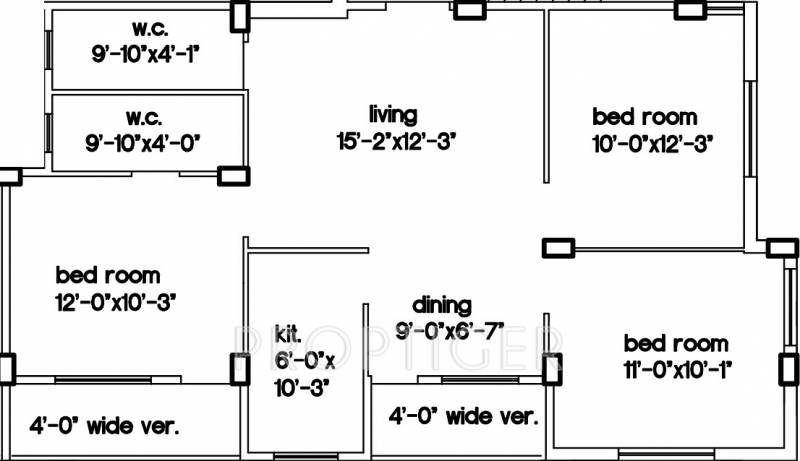 Loharuka Green Residency (3BHK+2T (1,087 sq ft) 1087 sq ft)