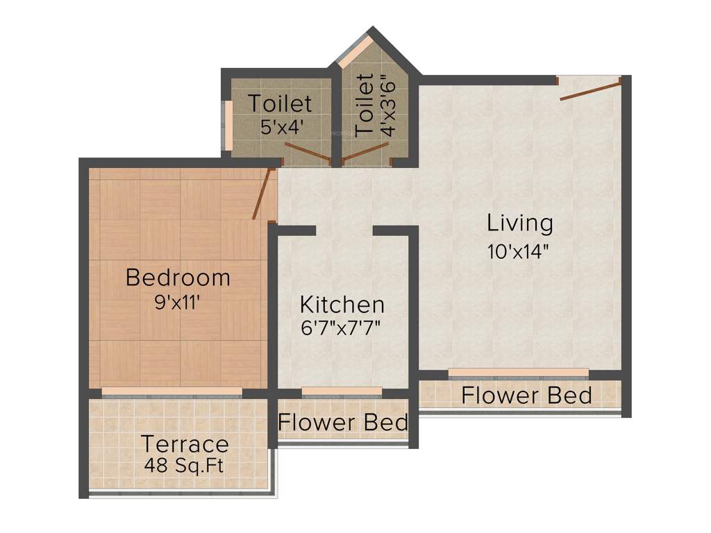 Shagun White Wings (1BHK+1T (675 sq ft) 675 sq ft)