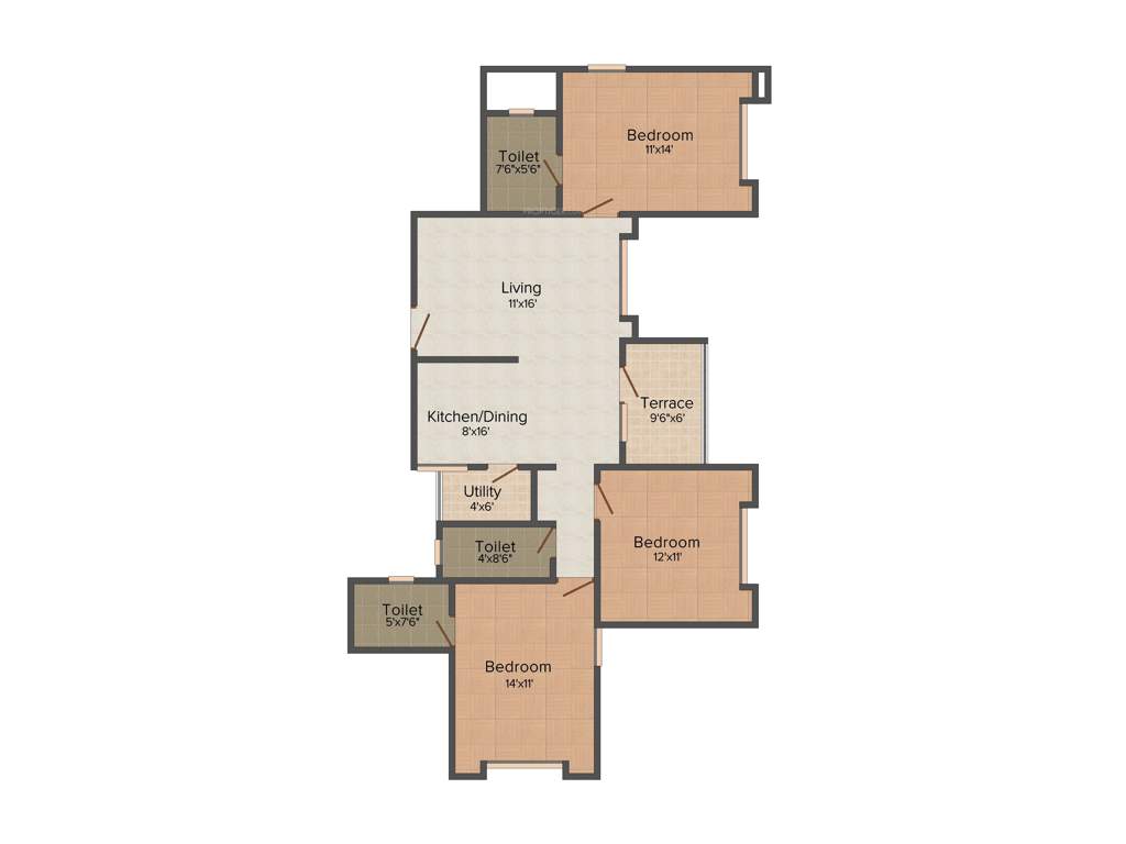 Signet Spandan (3BHK+3T (1,310 sq ft) 1310 sq ft)