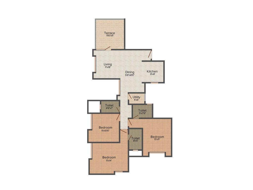 Signet Spandan (3BHK+3T (1,470 sq ft) 1470 sq ft)