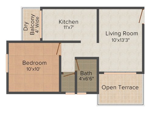 Ashiyana Village (1BHK+1T (575 sq ft) 575 sq ft) Ashiyana Village (1BHK+1T (575 sq ft) 575 sq ft)