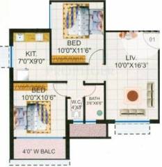 Ashiyana Village (2BHK+2T (757 sq ft) 757 sq ft)