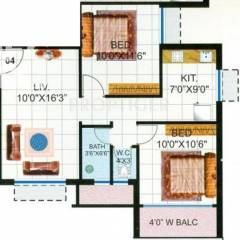 Ashiyana Village (2BHK+2T (905 sq ft) 905 sq ft)