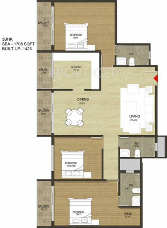 RJR Laguna (3BHK+3T (1,709 sq ft) 1709 sq ft) RJR Laguna (3BHK+3T (1,709 sq ft) 1709 sq ft)