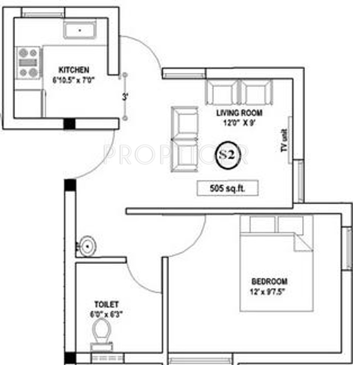 Anu Srinivasa Garden (1BHK+1T (505 sq ft) 505 sq ft) Anu Srinivasa Garden (1BHK+1T (505 sq ft) 505 sq ft)