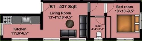 Anu Mayura Flats (1BHK+1T (537 sq ft) 537 sq ft) Anu Mayura Flats (1BHK+1T (537 sq ft) 537 sq ft)