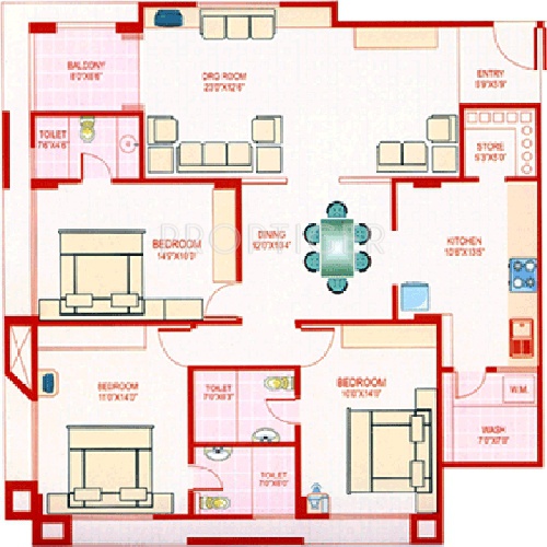 Deep Indraprasth 5 (3BHK+3T (2,115 sq ft) 2115 sq ft)