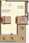 Balsam Studio Apartments (1BHK+1T (550 sq ft) 550 sq ft)