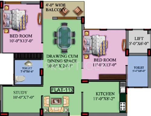 Sekhar Sekhar Garden (2BHK+2T (1,224 sq ft) 1224 sq ft)