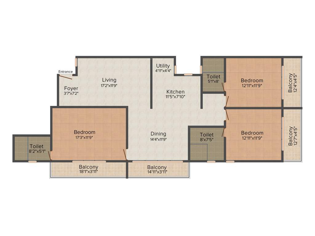 Griha Udyaan 2 (3BHK+3T (1,828 sq ft) 1828 sq ft)