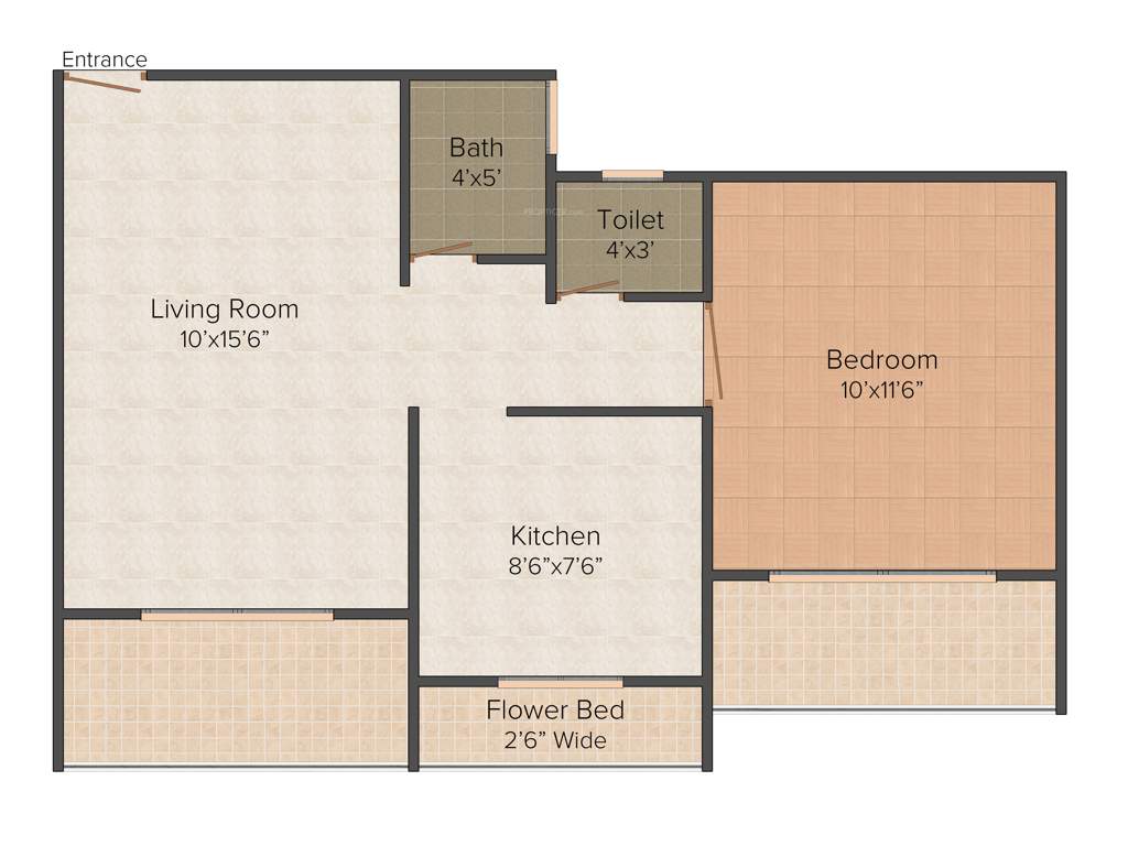 Bhumi Tulsi Arcade (1BHK+1T (711 sq ft) 711 sq ft)