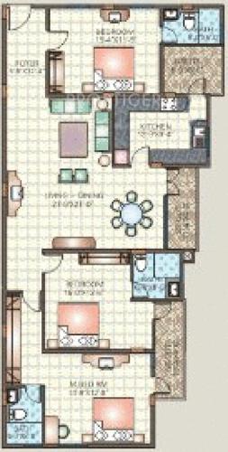 PNR Vandana Jasmine (3BHK+3T (1,650 sq ft) 1650 sq ft)